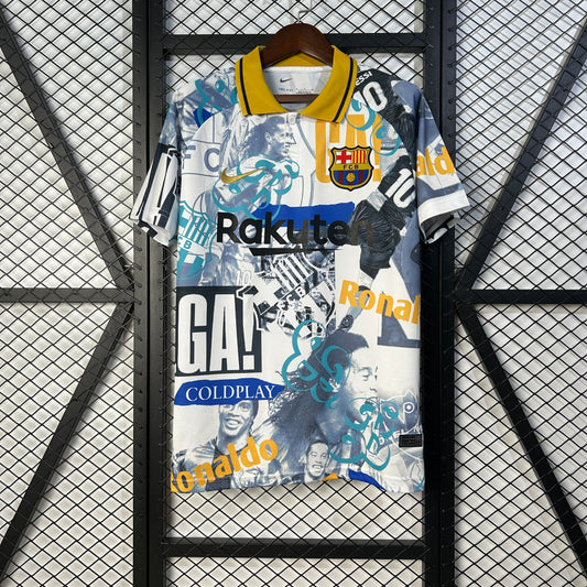 25/26 Maillot Barcelona – Édition Spéciale Messi x Ronaldinho – S à XL